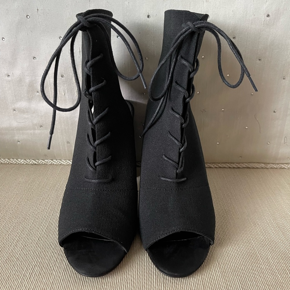 Steve Madden Open-Toe Block Tie Heels - image 2